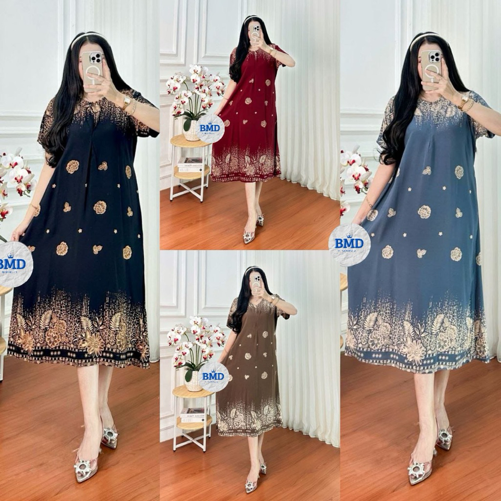 Namaku.id - Daster Rayon Premium Motif BATIK MD - Daster lengan pendek - Daster Busui - Motif viral