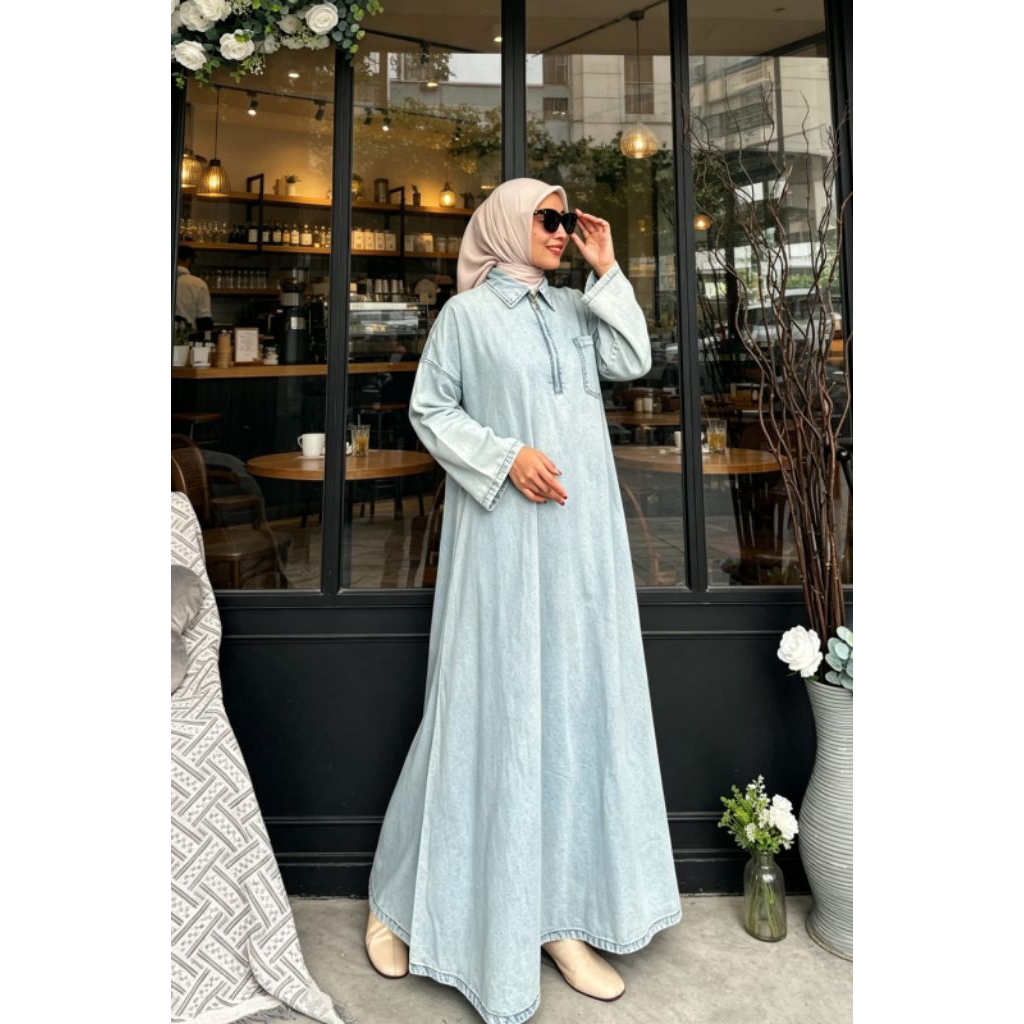DRESS DENIM ZOYA MATT JEANS PREMIUM LD 114 PB 142 BUSUI FRENDLY DAN WUDHU FRENDLY