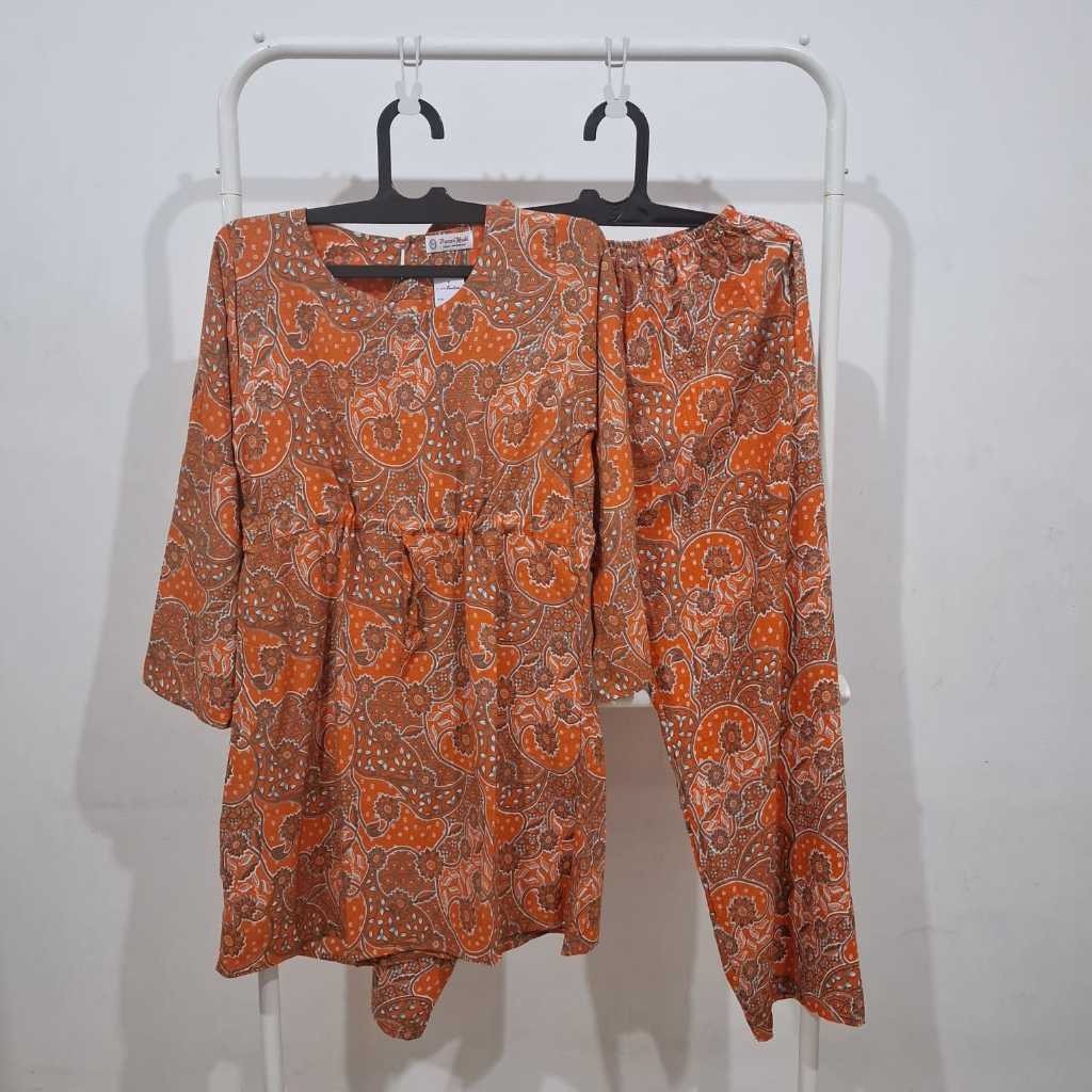 Piyama / Setelan Baju Tidur / Daster Atas Bawah - Batik Danar Hadi - Panjang Muslimah