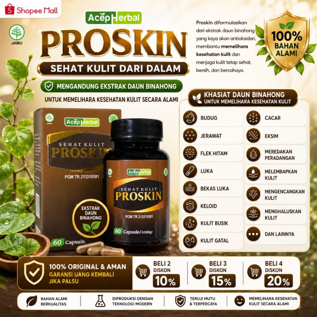 PROSKIN 100% Original Obat Budug Seluruh Badan Alergi Anak Dewasa Gatal Penghilang Korengan Scabies 