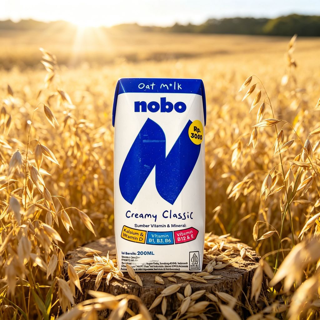 OatMilk NOBO Creamy Classic [1pc Isi 200ml] - Susu Oat 100% Bebas Laktosa Susu Nabati Sembako Murah 