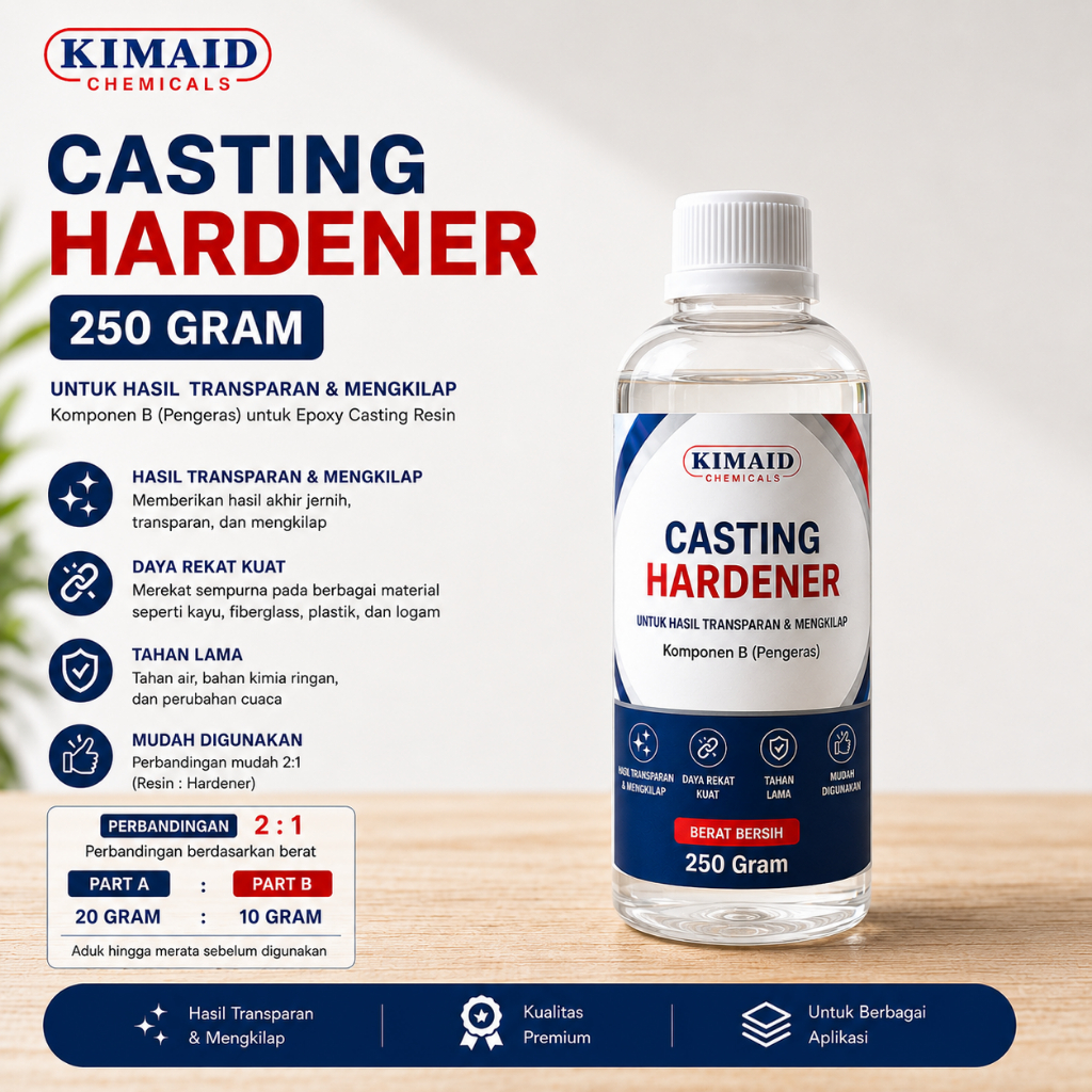 Hardener Casting Resin - 250 ML - Hardener Only Casting Resin - Epoxy Bening - Epoxy Resin Bening