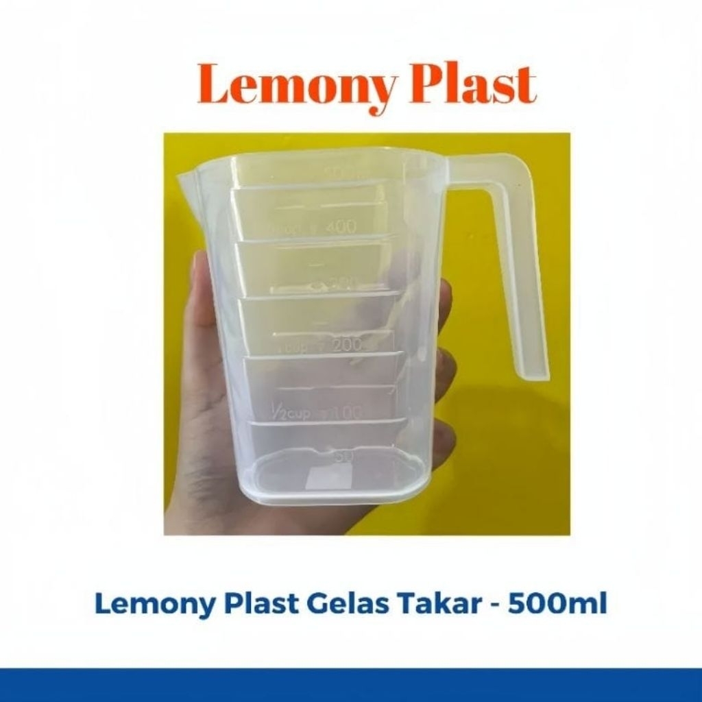 Gelas Ukur / Takar 500ml Merk Lemony Plast