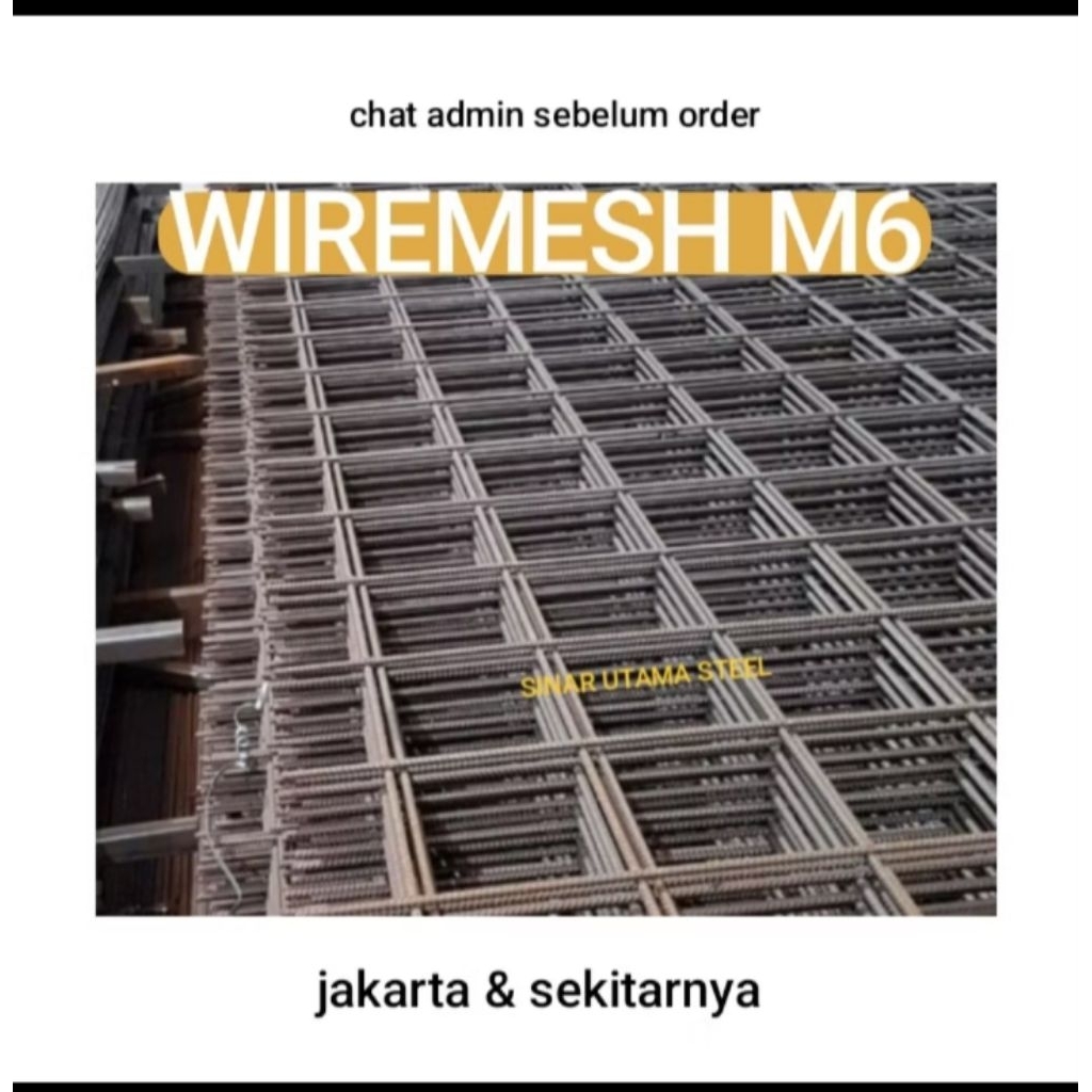 Besi wiremesh M6 5,5 / Besi Kotak Wermes M6 5,5 SNI / WIREMESH COR / Besi Wermes M6