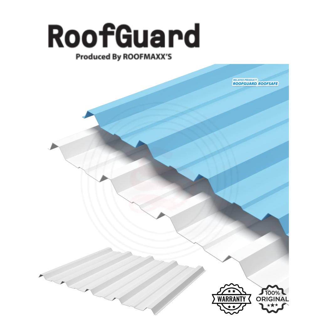 ROOFGUARD ATAP UPVC SINGLE LAYER LEBAR 1000 1 METER TEBAL 1.4mm (setara Alderon RS 1000)