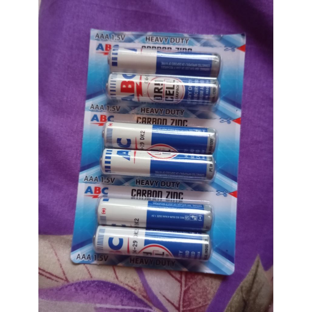 baterai ABC AAA 1,5V isi 6pcs