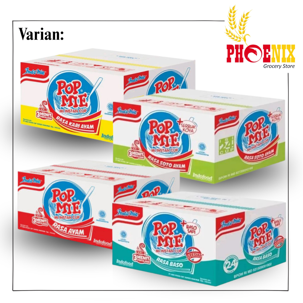 Pop Mie 1 Dus isi 24 Cup All Varian