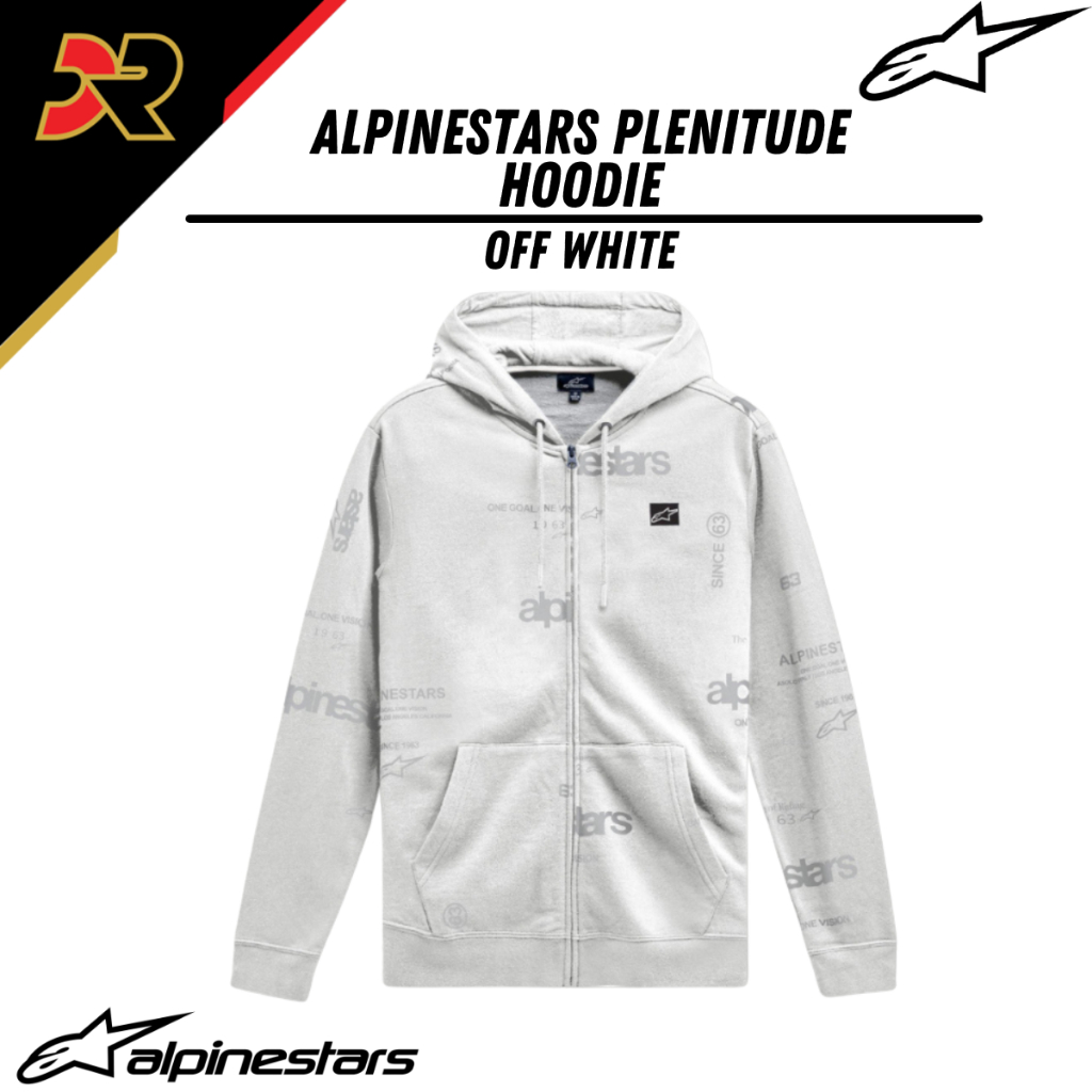 Alpinestars Zipper Hoodie Plenitude Off White Jacket Original