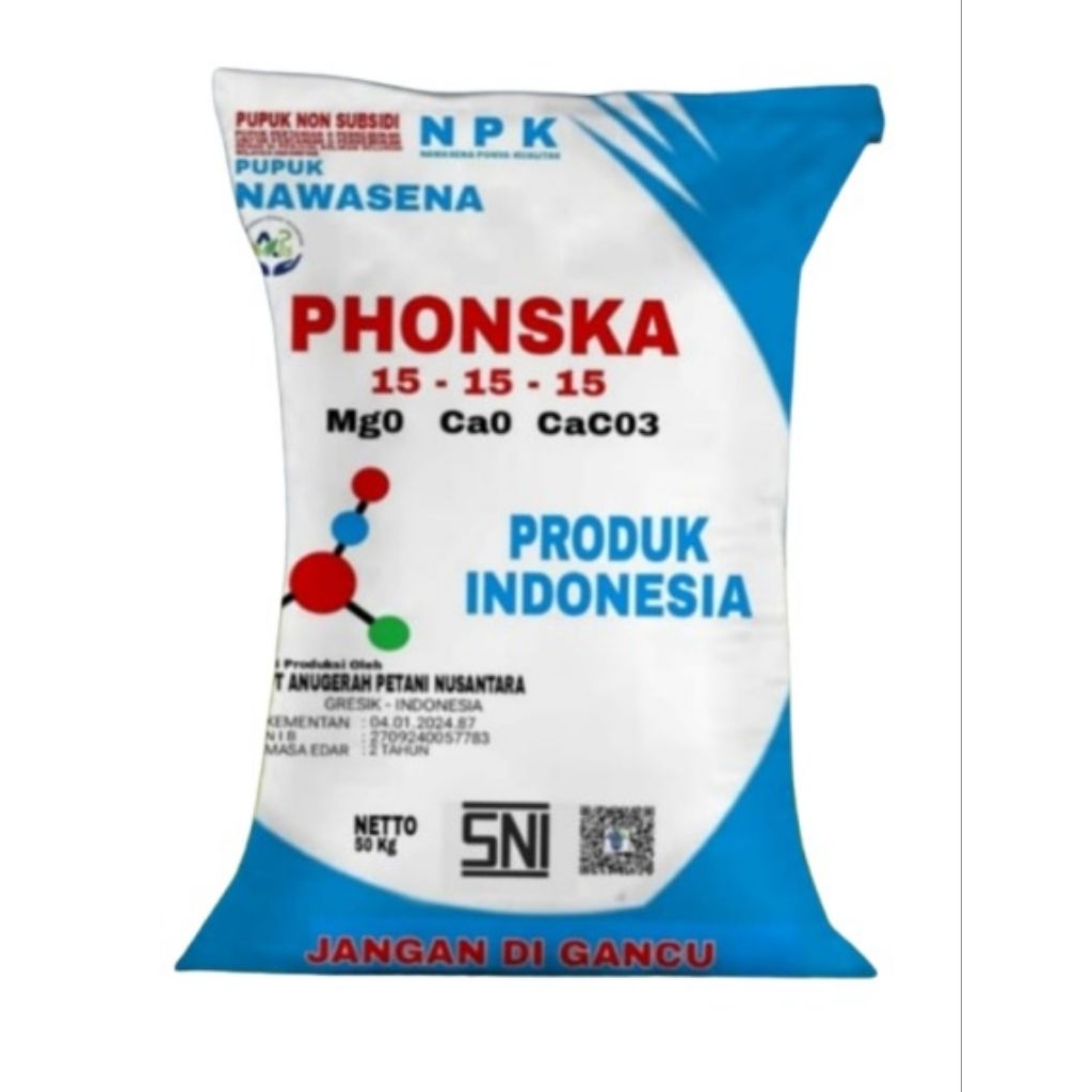 Pupuk Non Subsidi Npk Phonska Nawasena Kemasan Pabrik 50 kg merah