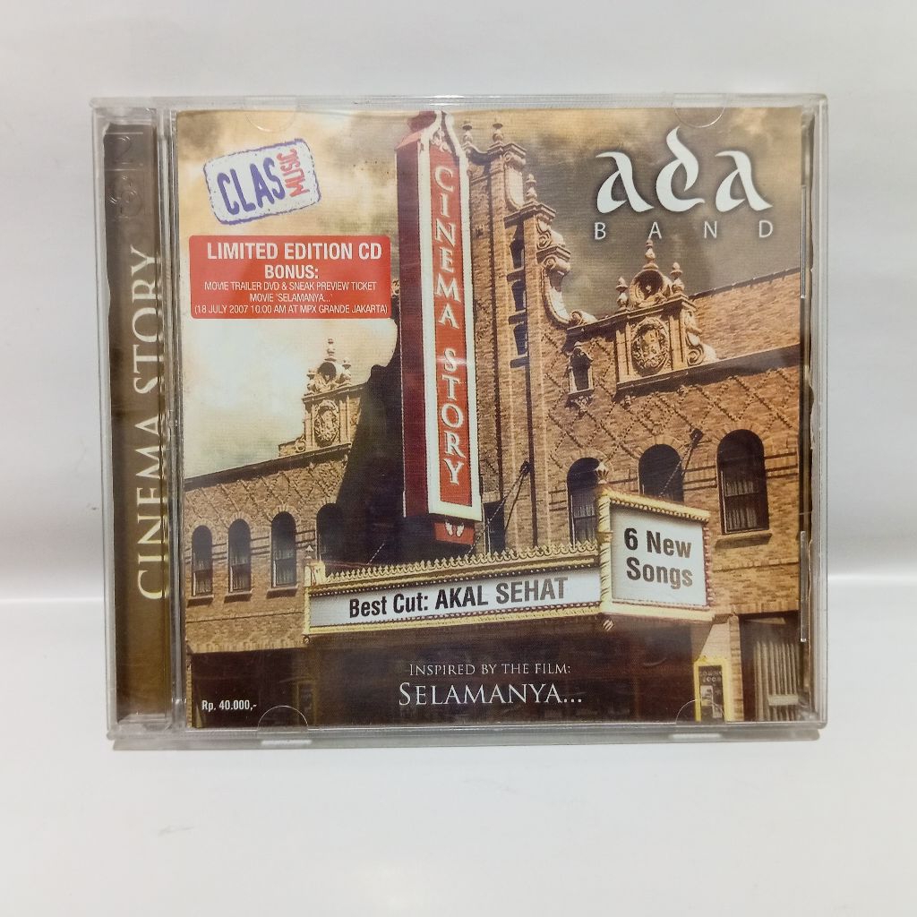 CD Ada Band Cinema Story Best Cut: Akal Sehat Bonus DVD Trailer Selamanya