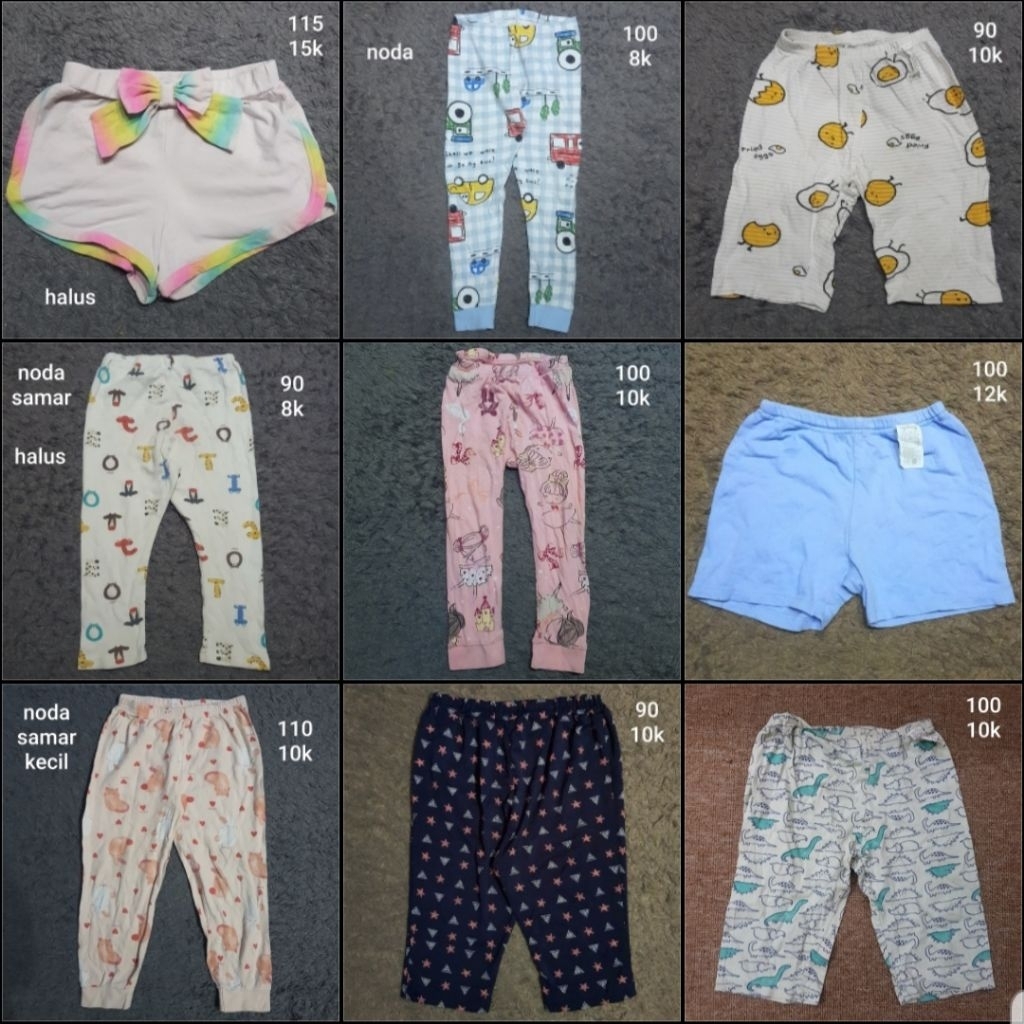 PL Bawahan / Celana Harian Anak Cewe Cowo 1-4 Tahun Celana Panjang - Pendek Unisex Perempuan Laki-la