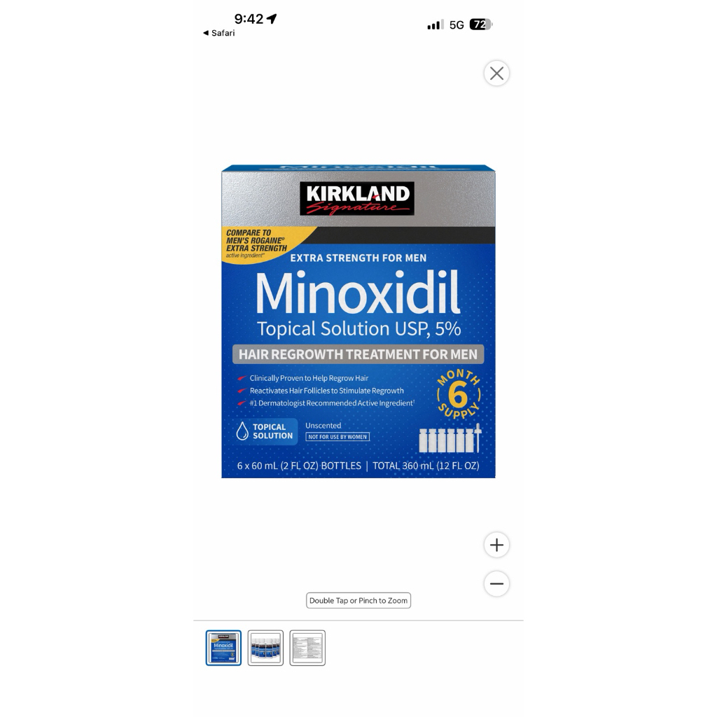ORI COSTCO USA KIRKLAND MINOXIDIL FOR MEN