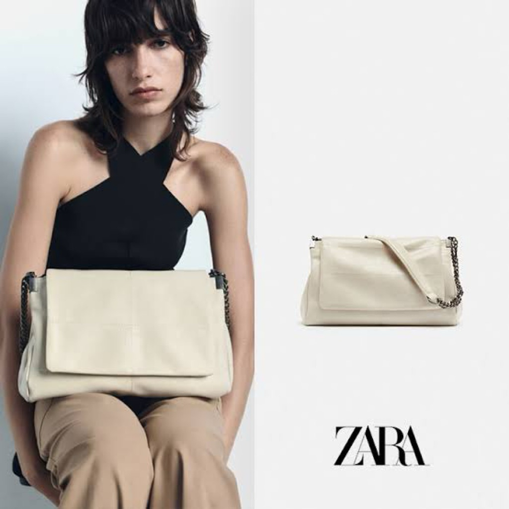 Preloved Zara Original Tag Dalam Lengkap Rocker Carpenter Shoulder Bag Kulit Gemoy