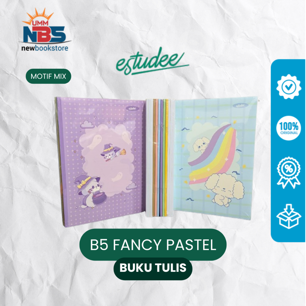 BUKU TULIS ESTUDEE B5 FANCY PASTEL