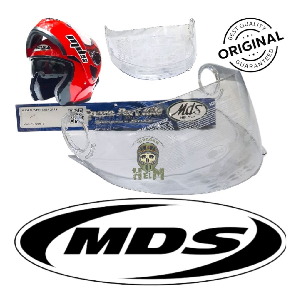 Kaca Helm ORIGINAL MDS PRO RIDER RAIDER MODULAR Clear Visor Helm Full Face