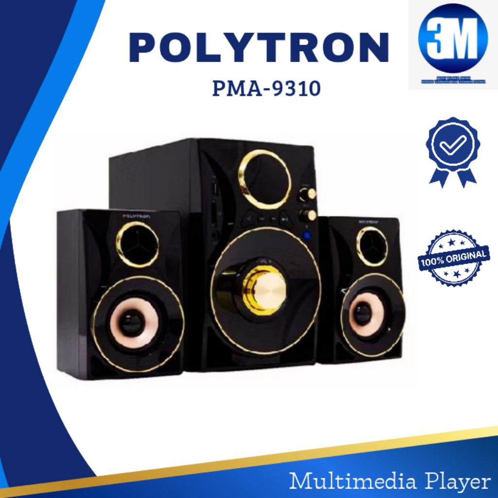 SPEAKER POLYTRON SPEAKER BLUETOOTH SPEAKER  BASS  PMA 9310 BLUETOOTH + FM RADIO GARANSI RESMI