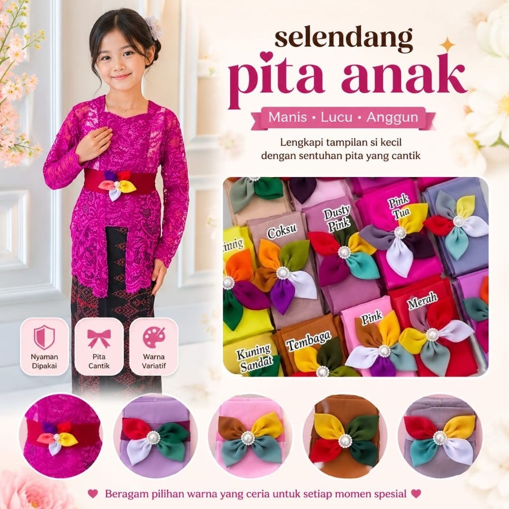 Selendang Pita Anak/Selendang Anak/Senteng Bali Anak