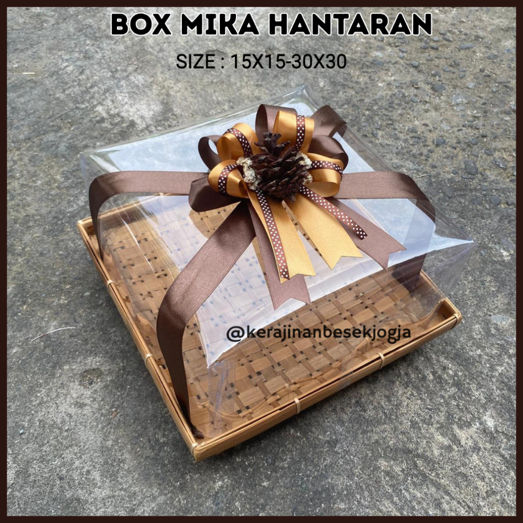 PIRING MIKA HIAS PITA RUSTIC | kotak seserahan kotak lamaran bingkisan hampers murah box mika premiu