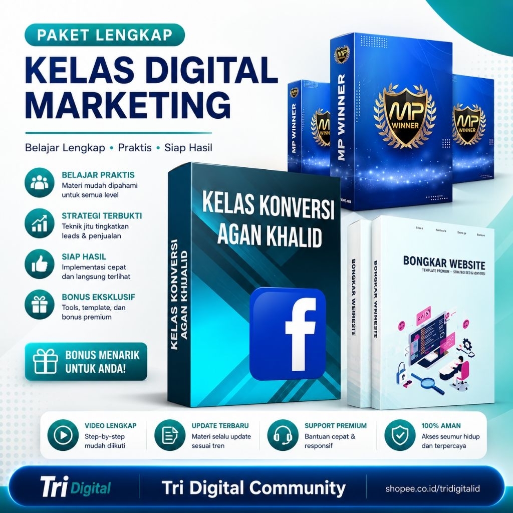 Kelas Konversi Agan Khalid - MP Winner - Bongkar Website Andi Digital- Tri Digital