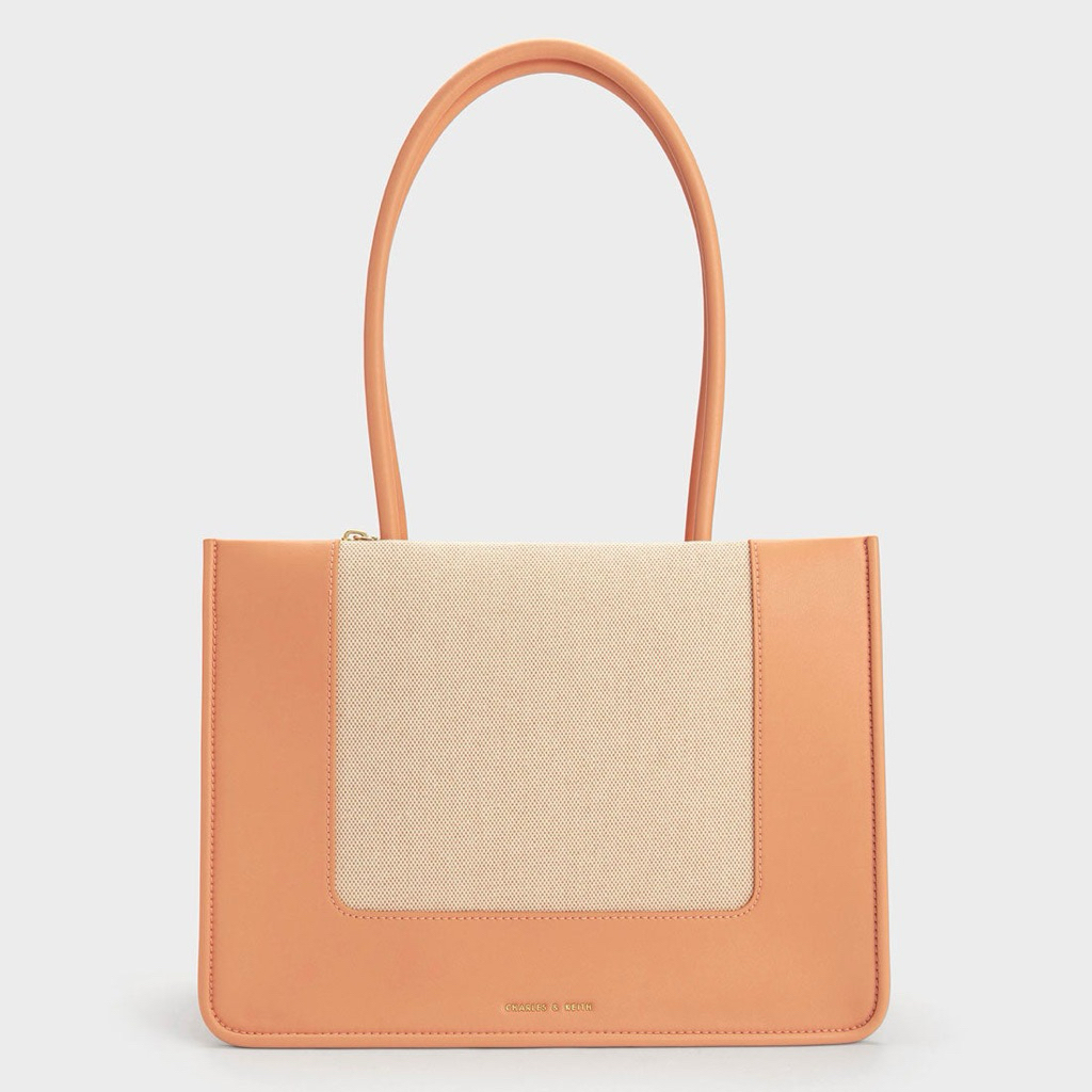 charles and keith dayyla tote bag in peach