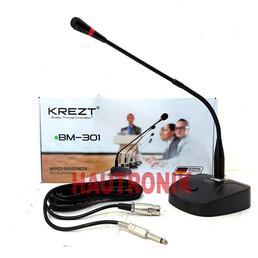 Mic Kabel Condenser KREZT Meeting BM 301 Microphone Meja Angsa KZT BM301 Murah Bagus Buat Meeting ( 