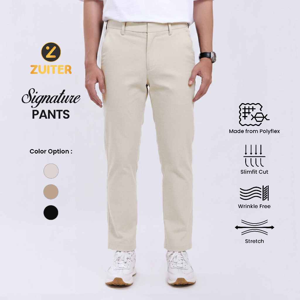 ZUITER - Signature Pants | Celana bahan formal pria slimfit