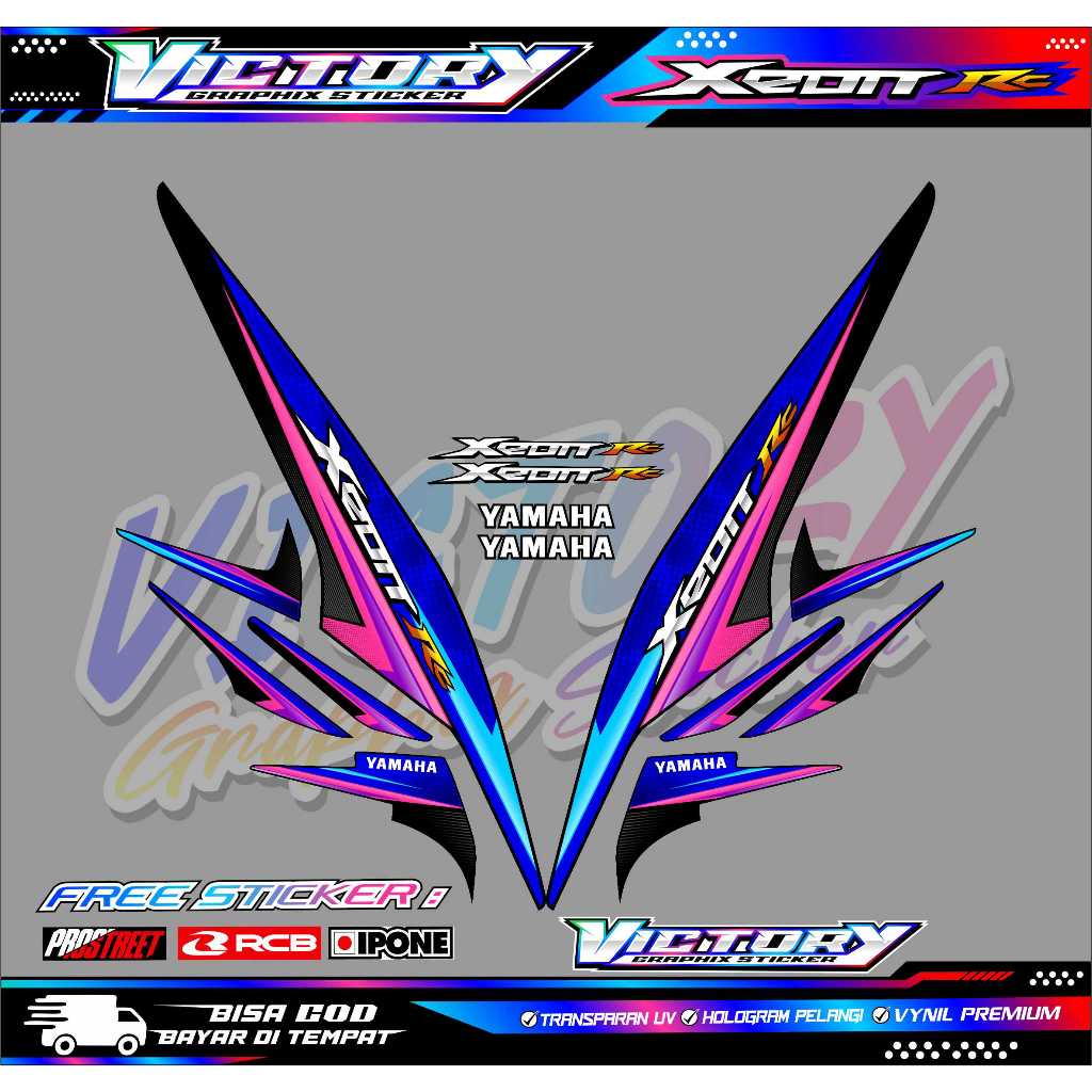 STRIPING VARIASI YAMAHA XEON RC / STICKER LIST VARIASI MOTOR XEON RC