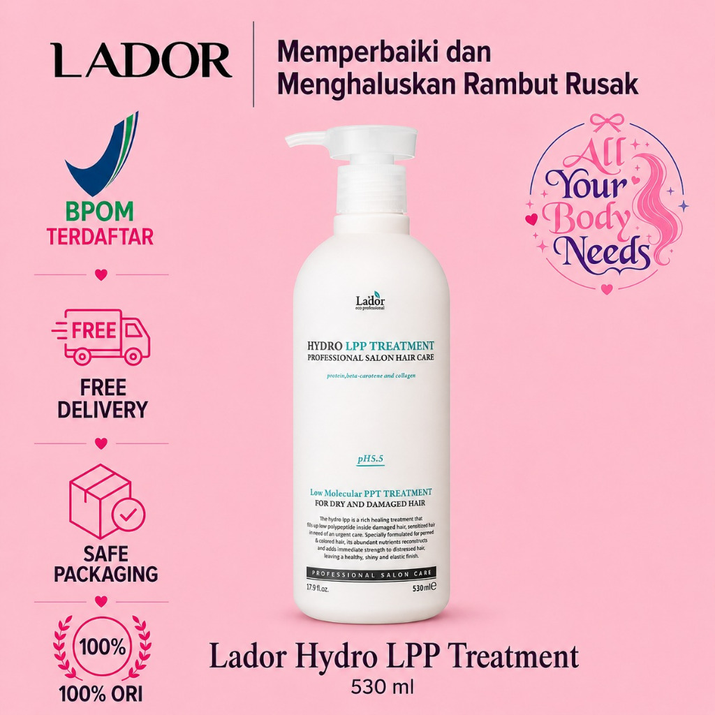 Lador Hydro LPP Treatment Conditioner Keratin 530 ML | 500 ML | 150 ML Conditioner Kondisioner Rambut Patah Kering Frizzy Perawatan Rambut Rusak