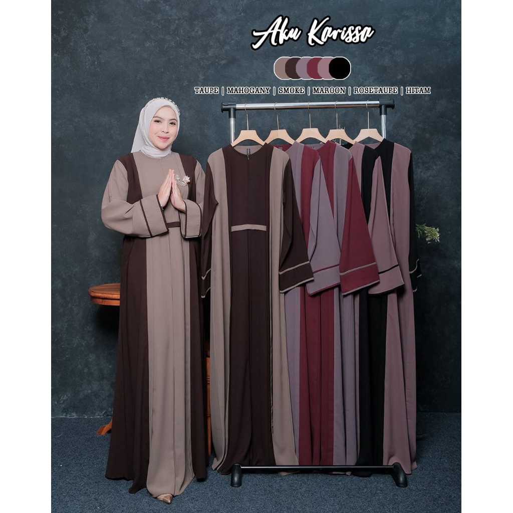 Daneira Abaya ORI by Aku Karissa/ Gamis Aku Karissa Daneira Abaya Bahan Sabrina/ Gamis Daneira Abaya