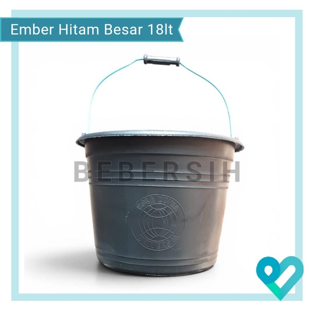 Ember Hitam Karet Besar 18Lt/ Ember Hitam Besar Anti Pecah