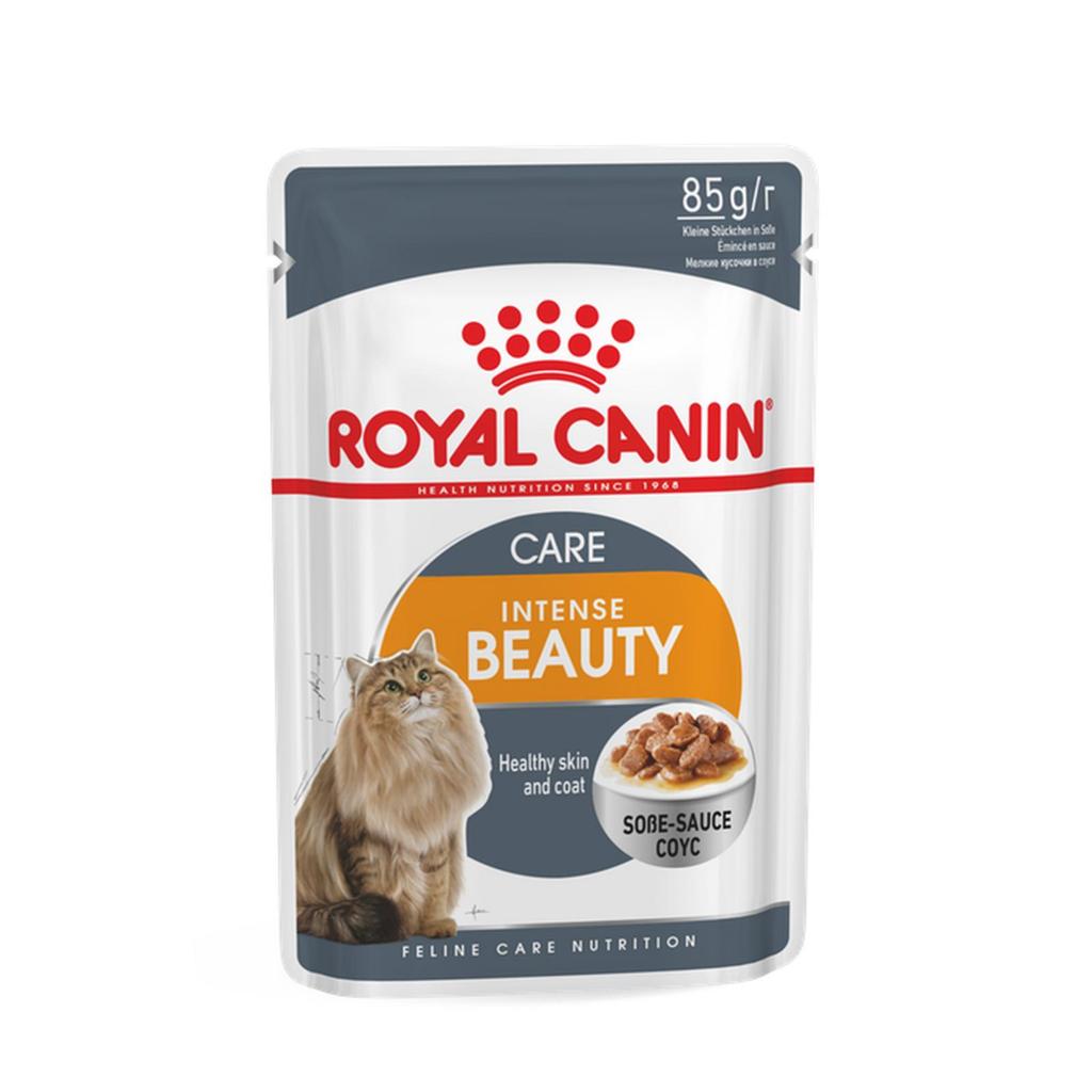 Royal Canin Cat Adult Intense Beauty Gravy Pouch 85gr - Makanan Basah Kucing