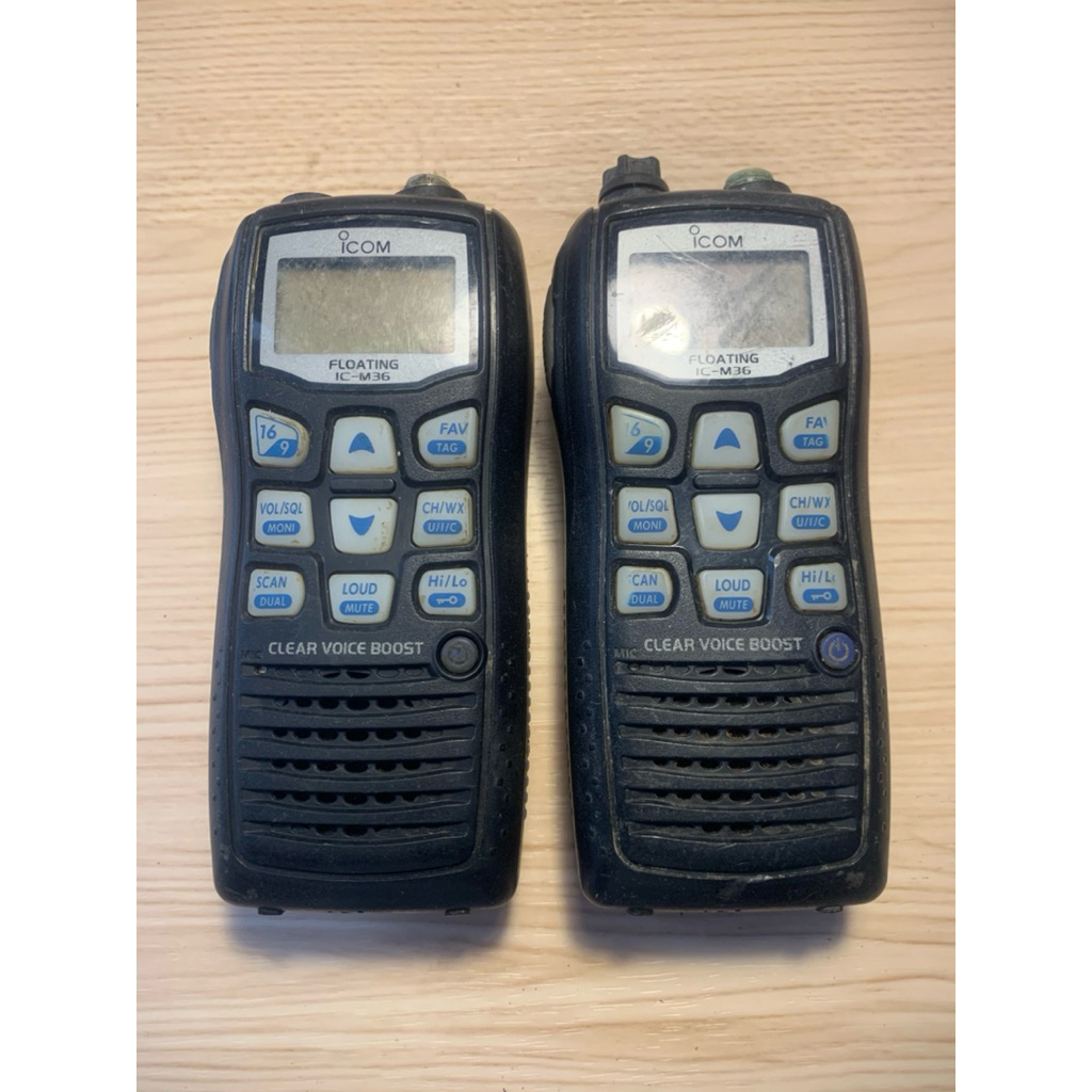 Borongan 2 HT ICOM IC-M36 YAESU VX170 dan baterai yaesu mati
