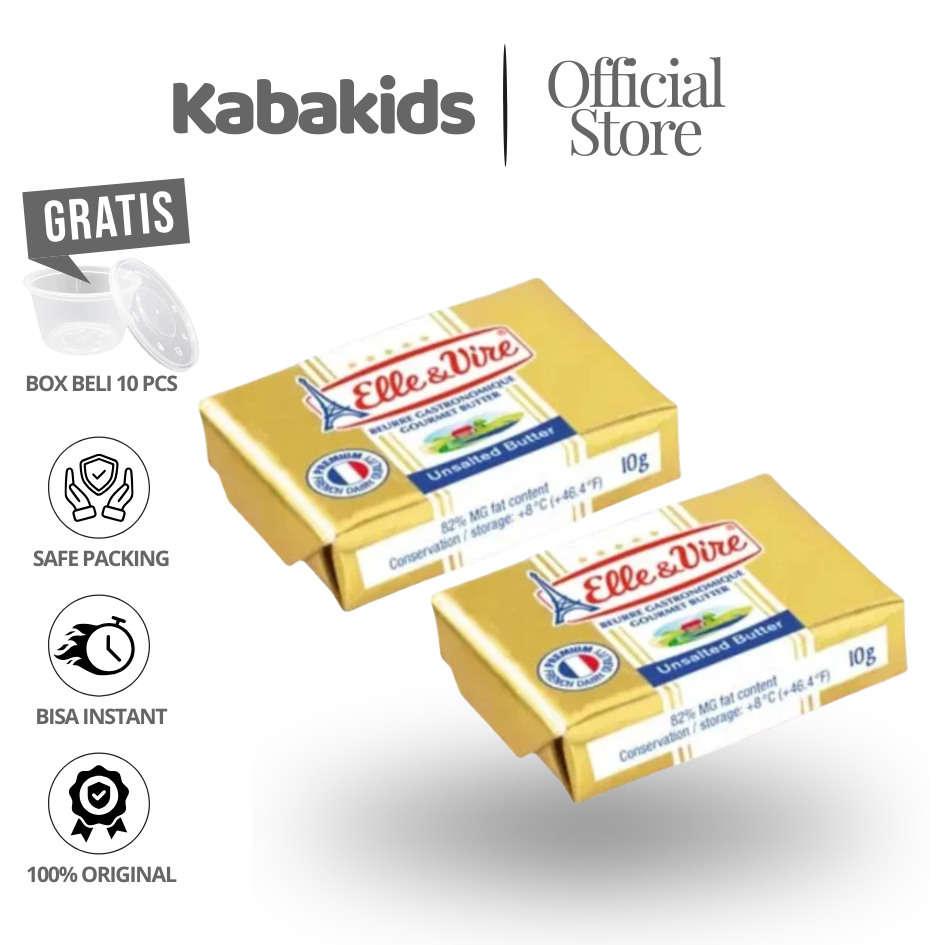 Elle Butter Portion Elle Vire Butter Elle Mentega MPAsi Salted & Unsalted 10gr - Kabakids Store