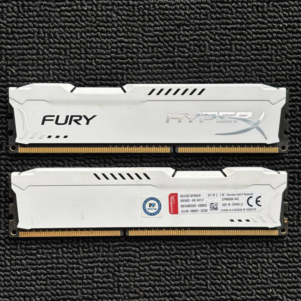 RAM GAMING KINGSTON 8GB KIT 2X4GB PC3-14200/1866MHZ DDR3 HYPERX FURY PUTIH