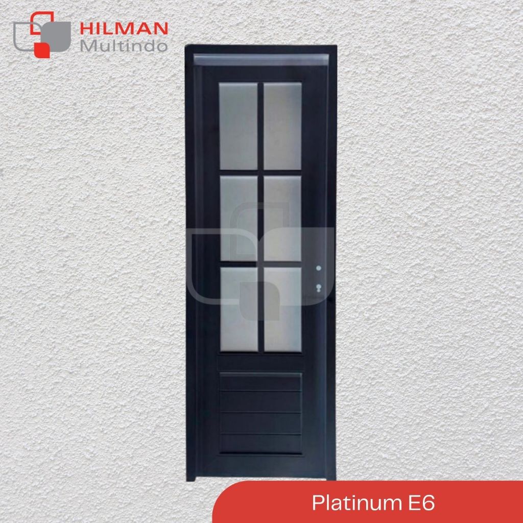 Pintu Platinum E6 - Pintu UPVC 70 x 200 cm Black - Hitam