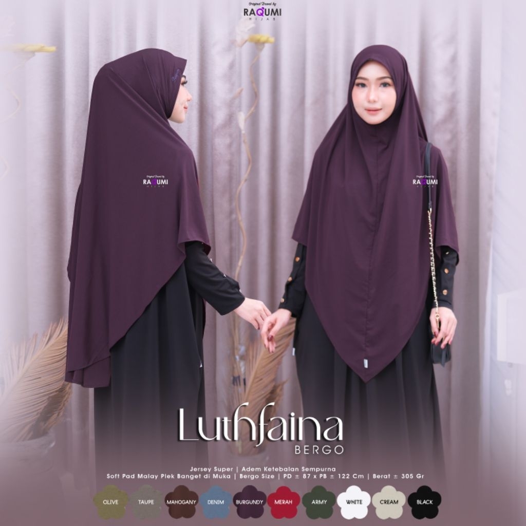 LUTHFAINA BERGO HIJAB ORI RAQUMI HIJAB