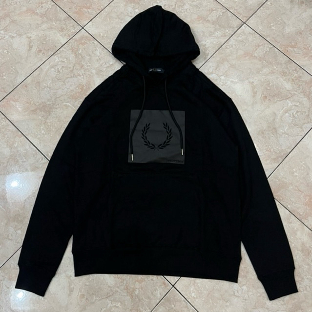 HOODIE FRED PERRY BLACK LOGO