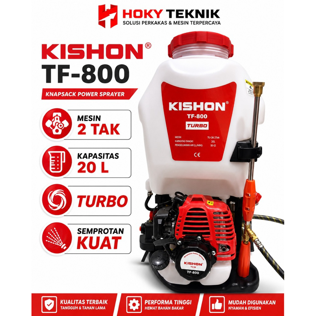 Mesin Sprayer TURBO Chamber Semprot Hama Gendong 4Tak KISHON TF800 TF700 TF800tx ATMOZ Double Chambe