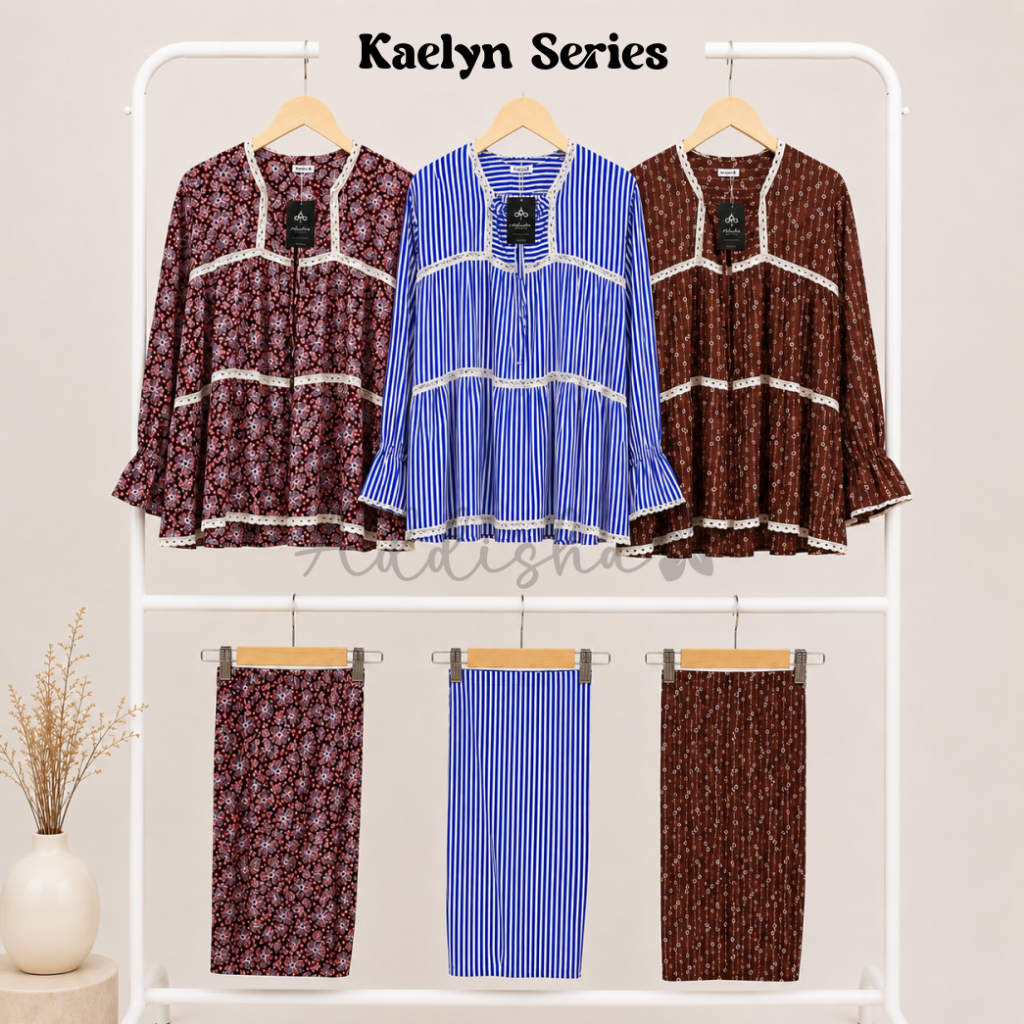 ADDISHA Set Rayon Setelan Baju Muslim Kekinian Piyama Baju Tidur - Kaelyn