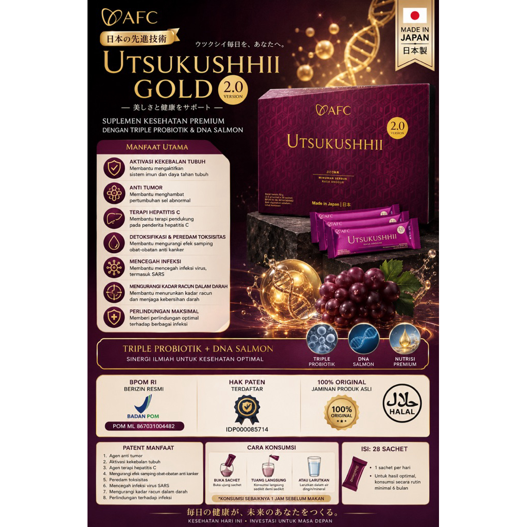 UTSUKUSHHII GOLD 100% ORIGINAL
