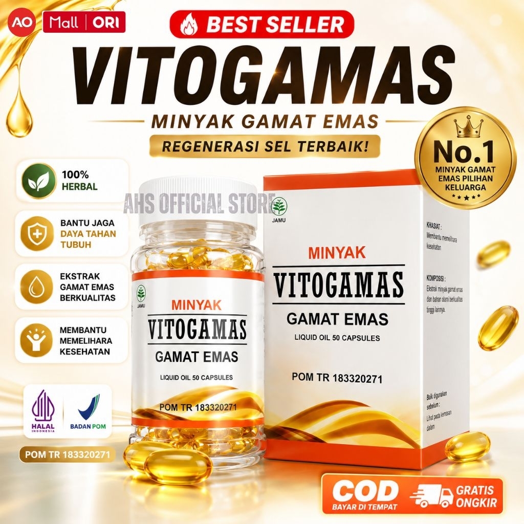 Kapsul Vitogamas Minyak Gamat Emas 50 Kapsul