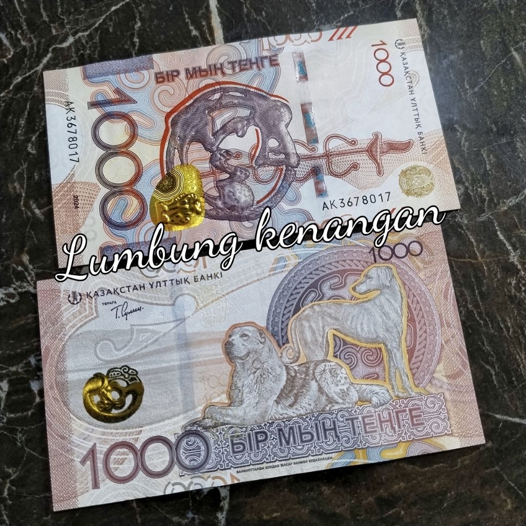 uang asing Kazakhstan 1000 Tenge unc