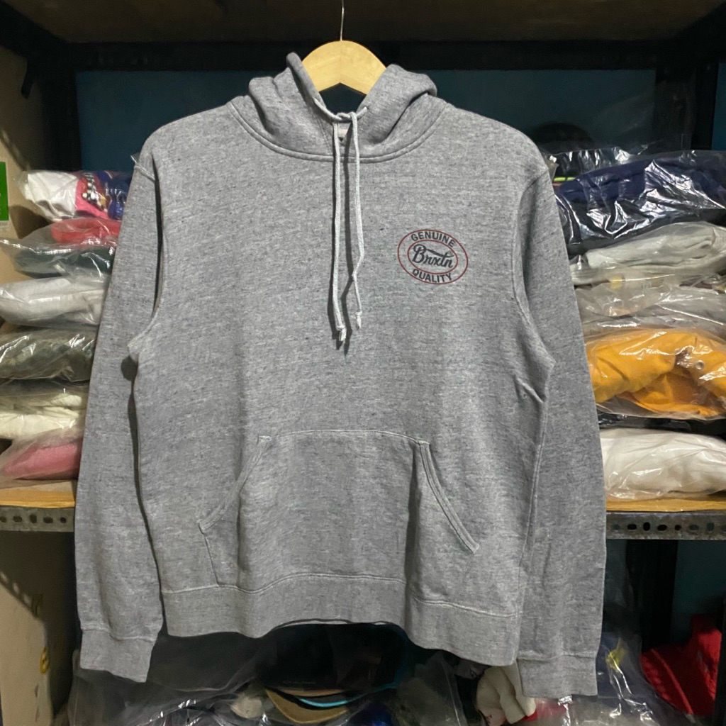 Brixton Hoodie Grey Size S 63x54