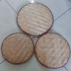 Tampah Bambu Mini tempat kue tumpeng dll