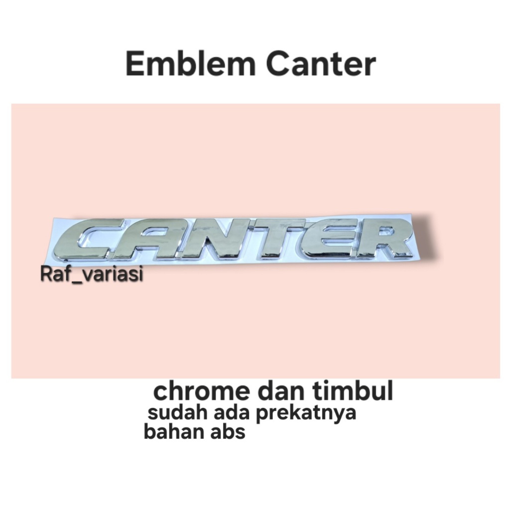Emblem Canter chrome / emblem canter fuso timbul / canter