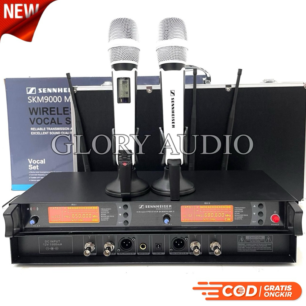 Mic Wireless Sennheiser SKM 9000 MK II Putih Free Koper 2bh Microphone Wireless SKM9000 White Multic
