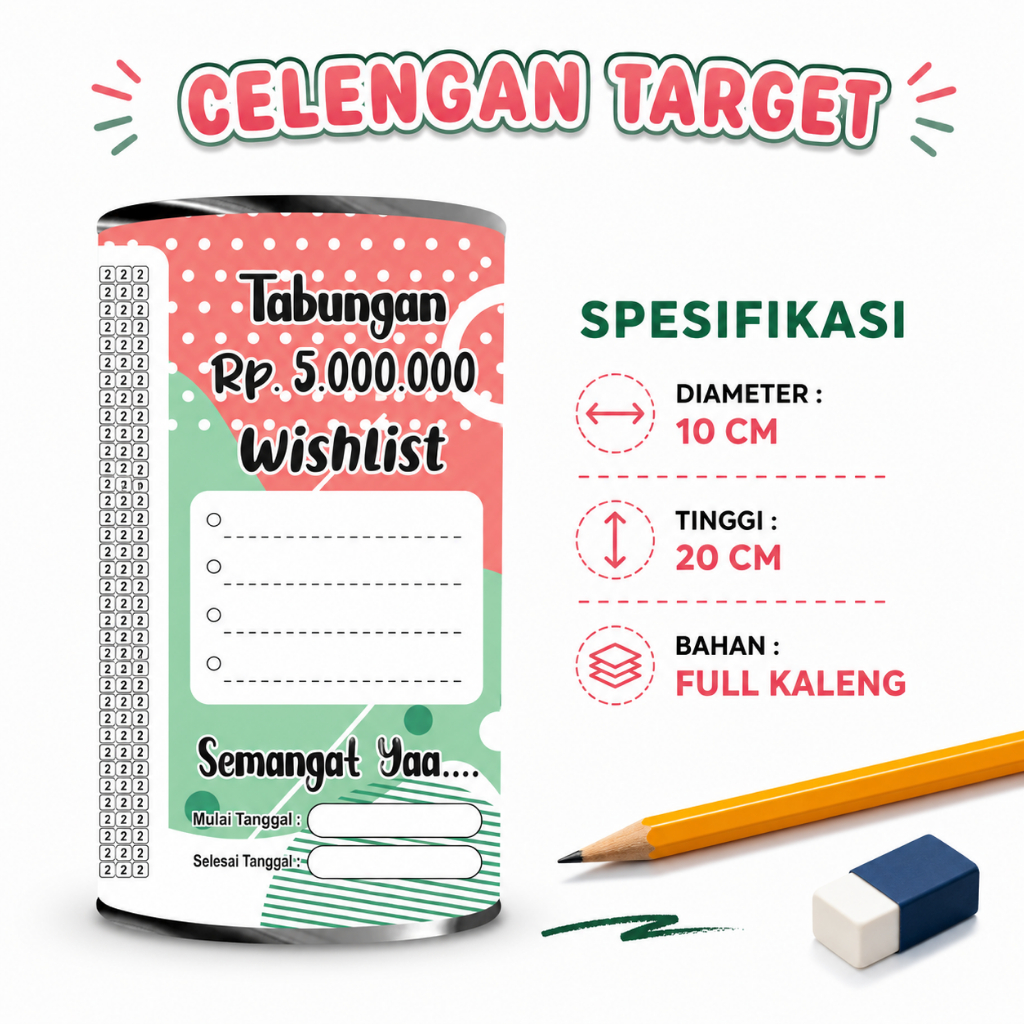 CELENGAN BUKA TUTUP TARGET MURAH CELENGAN VIRAL 2 ribu target 5 juta CELENGAN TABUNGAN TARGET CELENG