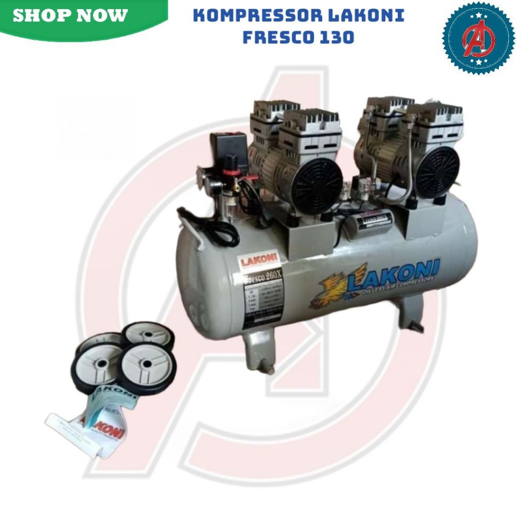 Kompresor Angin Lakoni Fresco 260x - Oilless Air Compressor Lakoni Fresco 260x 2HP 1.5KW 60L