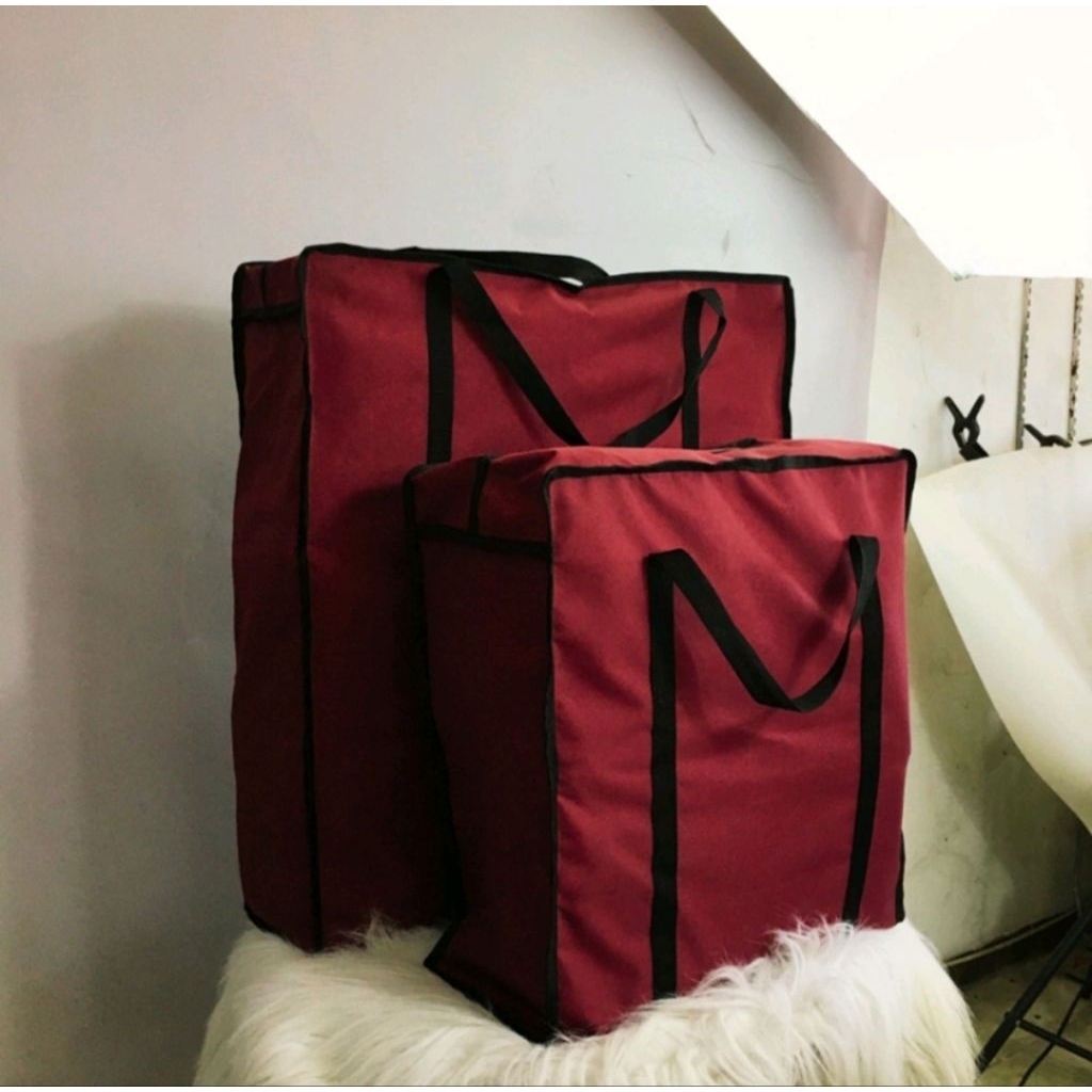 Tas Laundry Jumbo Kain Tebal. Tas Karung Tahan air. Tas Belanja Serbaguna -Laundry Bag