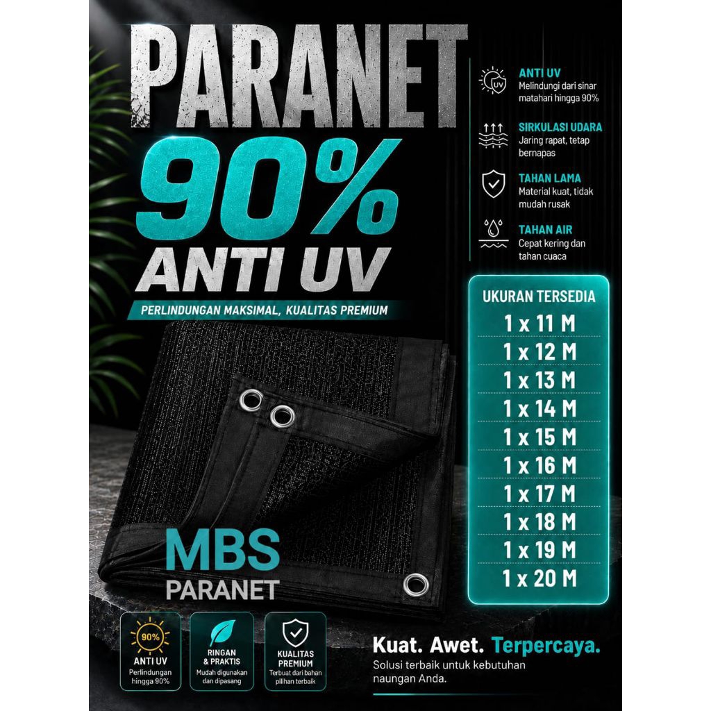 PARANET 90% ANTI UV LEBAR 1 METER